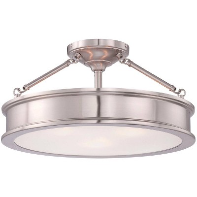 Minka Lavery Harbour Point 19" 3-Light Brushed Nickel Ceiling Light