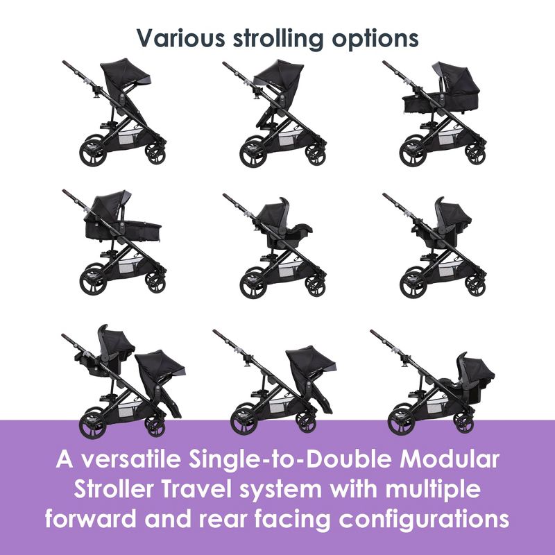 Baby Trend Morph Single to Double Modular Stroller Travel System , 5 of 30