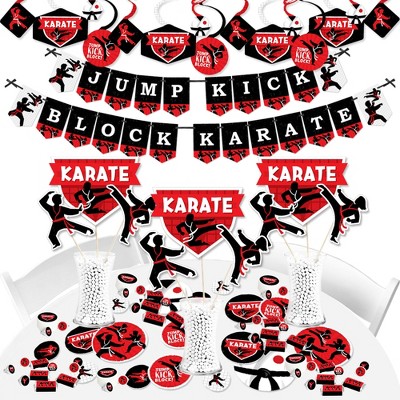 Big Dot of Happiness Karate Master - Martial Arts Birthday Party Supplies - Banner Decoration Kit - Fundle Bundle