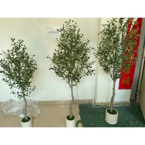 Artificial Curved Olive Tree - Regular Faux Plant for Indoor/Outdoor/Home Decor (1 Piece) - 1 of 1