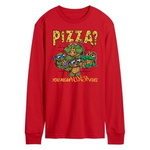 Men's - Teenage Mutant Ninja Turtles Mutant Mayhem - Pizza You Mean Ninja Fuel Long Sleeve Graphic T-Shirt - 1 of 2