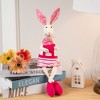 Northlight Sitting Girl Easter Rabbit Decoration with Dangling Legs - 16.5" - Cream and Pink - 2 of 4