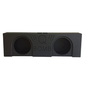 QPower QBomb Double 10 Inch Vented Subwoofer Speaker Box with Black Bed Liner - 1 of 3