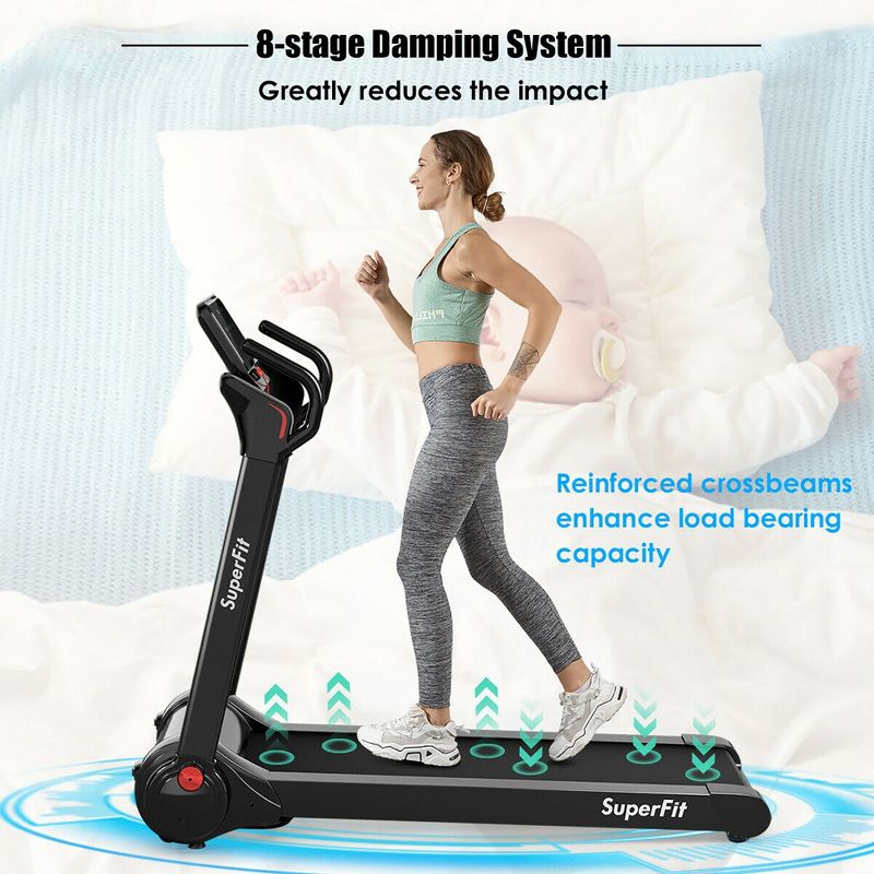 SuperFit 2.25HP Folding Electric Motorized Treadmill With Speaker, 5 of 11