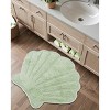 Marilyn Collection Seashell Shape Bath Rug – 100% Cotton, Ultra Plush 2200 GSM, Machine Washable Reversible Bathroom Mat – 25" x 28" Shell - 3 of 4