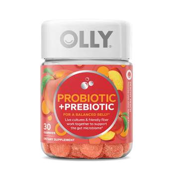 OLLY Probiotic + Prebiotic Gummies - Peachy Peach