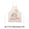 Unique Bargains Christmas Aprons Linen Beige Red Green 21.65"x26.77" 1 Pcs - 3 of 4