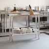 vidaXL Kitchen Work Table 43.3"x11.8"x33.5" Stainless Steel - 3 of 4
