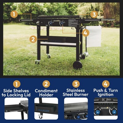 Razor 2-Burner Black Stainless Steel Propane Gas Grill