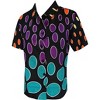 LA LEELA Women's Summer Vacation Beach Funny Aloha Party Button Down Short Sleeve Shirt Hawaiian Blouse - 4 of 4