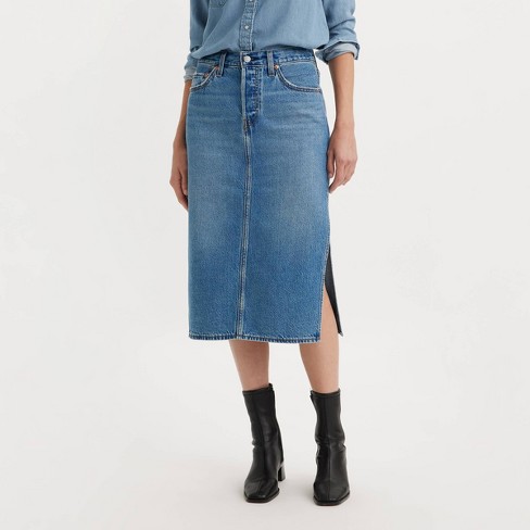 Levis denim skirt clearance zipper