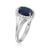 Ross-Simons 1.50 Carat Sapphire and .30 ct. t.w. White Topaz Ring in Sterling Silver - 3 of 4
