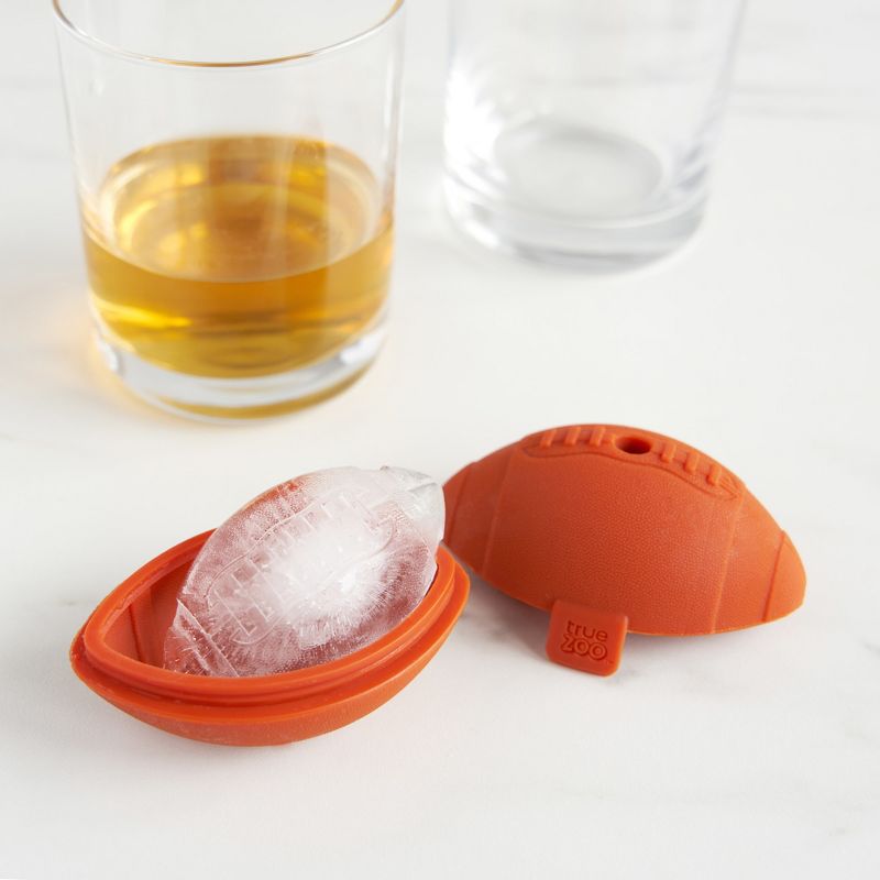 True Zoo Football Ice Mold, Dishwasher Safe Novelty Silicone 2 Inch Ice Sphere Maker for Sports Fans, Set of 1, 2 of 11