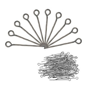 Unique Bargains DIY Craft Necklaces Bracelets Earrings Jewelry Making Iron 21 Gauge Eye Pins 500 Pcs - 1 of 4