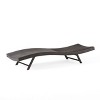PAGED Patio Chaise Lounge Modern Aluminum Frame Recliner with Wooden Side Table Tiltable Lounge Chair for Outside - 3 of 4