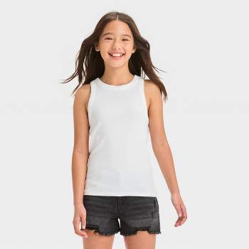 Girls' Short Sleeve T-shirt - Art Class™ White M : Target
