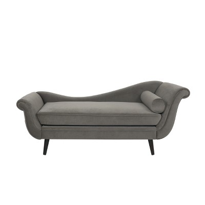 GDFStudio Jakyrah Contemporary Chaise Lounge with Scroll Arms