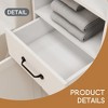 Bathroom Storage,Double Door Narrow Height Slim Floor Standing Cabinet - Leovsnove - 4 of 4