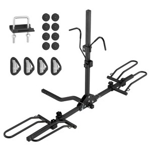 VEVOR Hitch Mount Bike Rack, 2-Bike Platform Style, 80 LBS Max Capacity Bike Rack Hitch for 1.25-/2-inch Receiver, with Tires up to 2.4" Wide,Black - 1 of 4