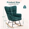 NicBex Teddy Fabric Glider Rocking Chair,Upholstered Nursery Rocking Chairs with High Backrest,Comfy Rocking Chair,Nursing Chair for Bedroom - 3 of 4