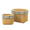 Okak Set of 2 Decorative Concrete Planters with Patterns Modern Design Large and Small Sizes - 4 of 4