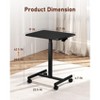CAVINAS Home Office Desk with 4 Wheels Morden Standing Desk with Height Adjustable for Work - 3 of 4