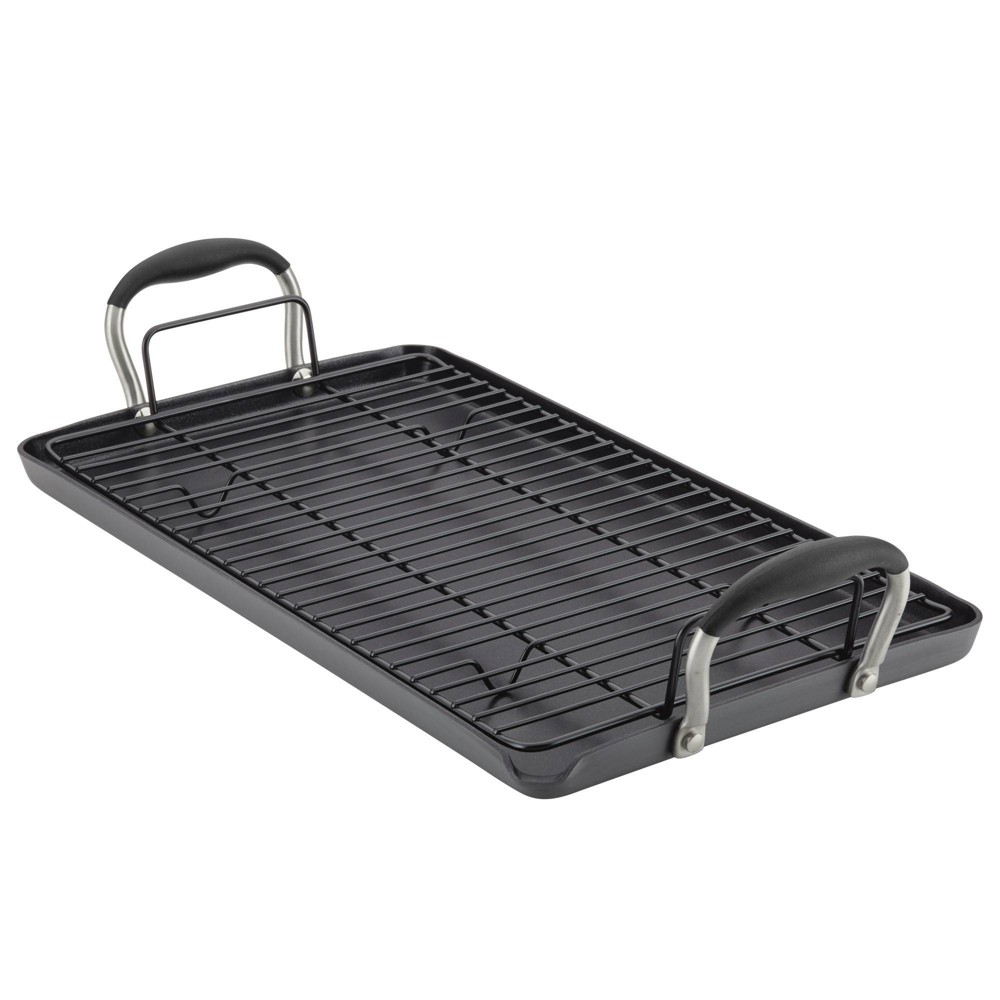 Anolon Advanced Home 10x18 Double Burner Griddle Onyx