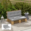 Outsunny 2 Seater Pallet Cushions Outdoor 3.9 in. Thick Replacement Cushions with Tufted Design for Garden, Patio - 2 of 4