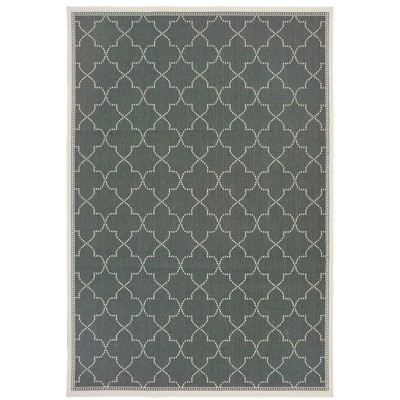 Oriental Weavers Marina 6025L Grey/ Ivory Indoor/Outdoor Area Rug - 1'9" x 3'9"
