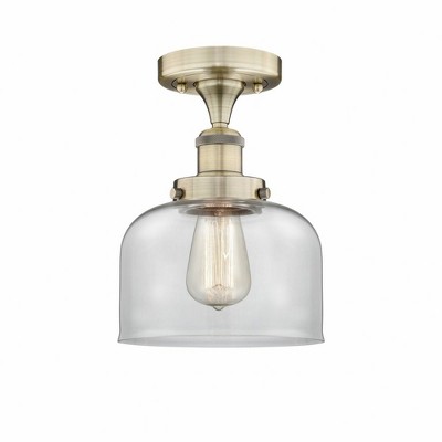 Bell - 1 Light Semi-Flush Mount In Industrial Style-8.25 Inches Tall and 6.5 Inches Wide