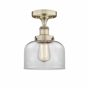 Bell - 1 Light Semi-Flush Mount In Industrial Style-8.25 Inches Tall and 6.5 Inches Wide - 1 of 1