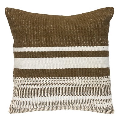 Parkland Collection,Transitional Striped Square Pillow