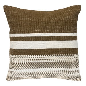 Parkland Collection,Transitional Striped Square Pillow - 1 of 4