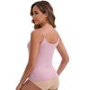 INSPIRE CHIC Women's V Neck Non-Adjustable Spaghetti Straps Lightweight Unpadded Loose Fit Solid Basic Camisoles - 2 of 4