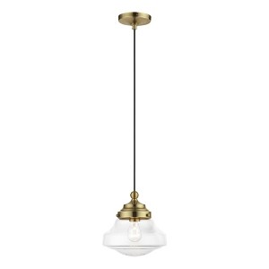 Livex Lighting Avondale 1 - Light Pendant in  Antique Brass - 1 of 4