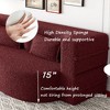 Kumasinova Modern Teddy Fabric Foam-Filled Floor Sofa with 2 Pillows, Convertible Sleeper Sofa Bed, 15" Full Size Folding Mattress for Living Room - 3 of 4