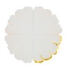 Blue Panda BLUE PANDA 50 Pack Pink & Gold Petal Floral Paper Napkins, 6.25x6”, Scalloped Napkins for Party, Wedding, Anniversary - 4 of 4