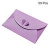 Unique Bargains Mini Envelopes Heart Clasp Cute Present Card Holder for Wedding Greeting Party 50Pcs - 3 of 4