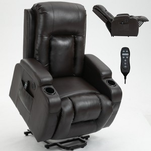 Dexmalle 8-Point Vibration Massage and Lumbar Heating Chair,Brown - 1 of 4