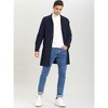 Lars Amadeus Men's Lightweight Solid Color Single Breasted Overcoat - 2 of 4