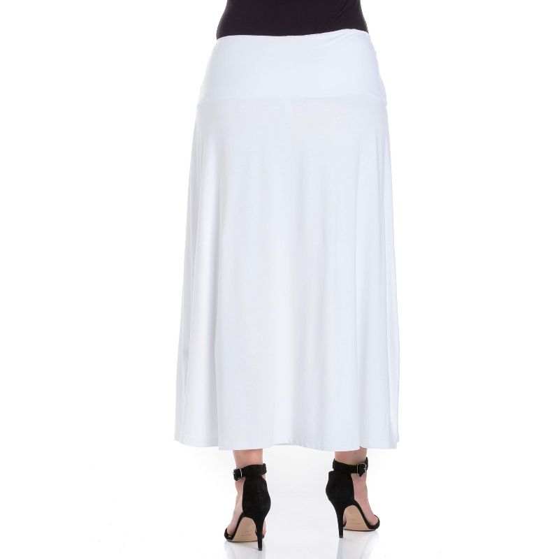 24seven Comfort Apparel Women's Plus Women's Maxi Skirt, 4 of 6