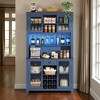 Mshliw 70.9" Rustic Kitchen Pantry Storage Cabinet with Hutch, Wine Rack & Adjustable Shelves, Farmhouse Buffet Cabinet for Dining Room - 2 of 4