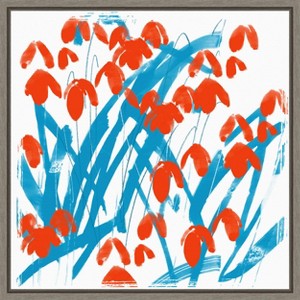 Amanti Art Red Snowdrops by Jenny Frean Canvas Wall Art Print Framed 22 x 22-in. - 1 of 4
