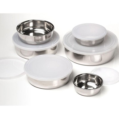 6-Piece Stainless Steel Nesting Bowl Set with Lids