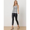 Allegra K Women's Sequin Sparkle Shining Club Party Disco Glitter Cami Top - 3 of 4
