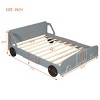 ALEXOUN Car-Shaped Bed with Wheels,Kids Bed with Headboard & Footboard,Wood Platform Bed Frame,for Kids Boys Girls - 3 of 4