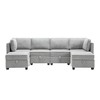 6-Seat Modular Sectional Sofa with Storage, U Shaped Couch Set with Reversible Chaise for Living Room - Morden Fort - 3 of 4