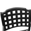 Modern Outdoor Mesh Cast Aluminum Dining Chair - Black - Oakland Living: Weather-Resistant Patio Seating - 4 of 4