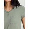 Avalanche Women's Hiking Tee Recycled Blend Quick Drying Short Sleeve Henley with Chest Pocket - 2 of 4