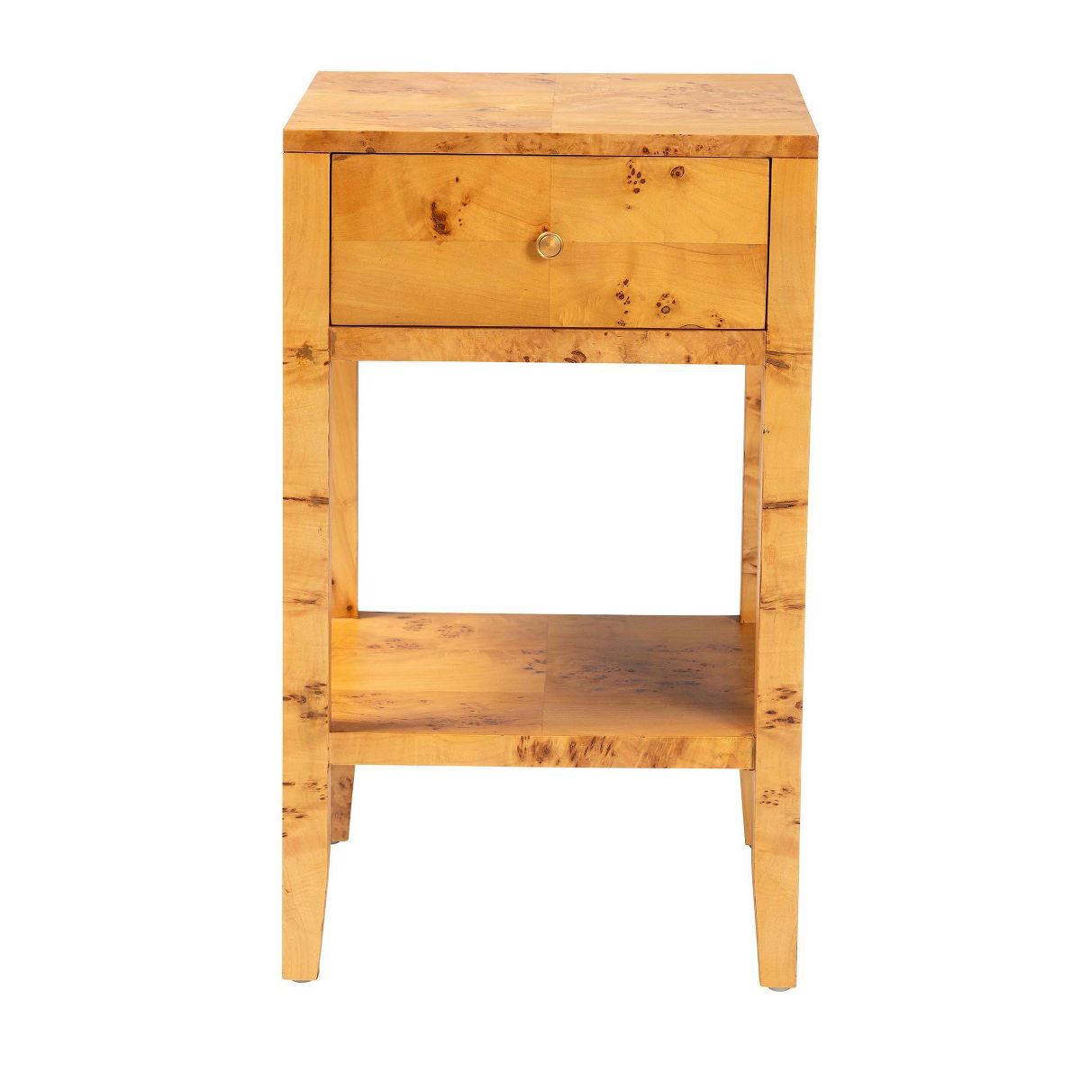 bali & pari Ghina Wood 1 Drawer Nightstand Light Mappa Burl - thumbnail 4
